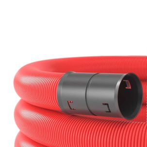 Трубка ПНД гофро двустен красная d50мм (уп.50м)