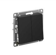ATLASDESIGN 2-клавишный ВЫКЛЮЧАТЕЛЬ с подсветкой сх 5 10АХ механизм КАРБОН