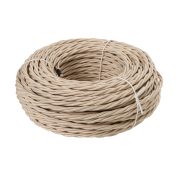 Провод рэтро TDM Эко 2х1,5 витой беж (50м)