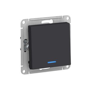 ATLASDESIGN 1-клавишный ВЫКЛЮЧАТЕЛЬ с подсветкой сх 1 10АХ механизм КАРБОН