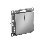 ATLASDESIGN 2-клавишный ВЫКЛЮЧАТЕЛЬ сх 5 10АХ механизм сталь