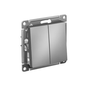 ATLASDESIGN 2-клавишный ВЫКЛЮЧАТЕЛЬ сх 5 10АХ механизм сталь