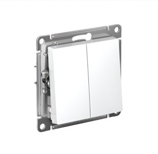 ATLASDESIGN 2-клавишный ПЕРЕКЛЮЧАТЕЛЬ 6 10АХ механизм лотос