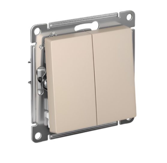 ATLASDESIGN 2-клавишный ВЫКЛЮЧАТЕЛЬ сх 5 10АХ механизм песочный