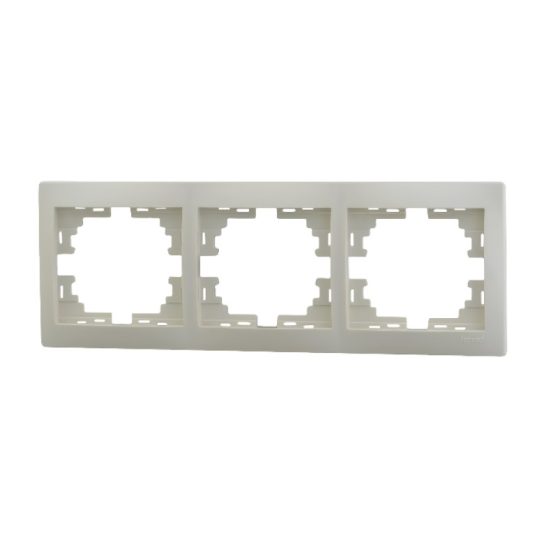 Рамка 701-0300-148 3-ая гориз крем Lezard Мира