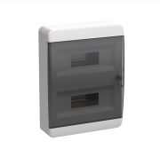 Бокс TEKFOR ЩРН-П-24 навесной пластик черная прозрачная дверь IP41