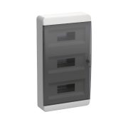 Бокс TEKFOR ЩРН-П-36 навесной пластик черная прозрачная дверь IP41