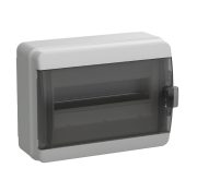 Бокс TEKFOR КМПн 12 навесной пластик черная прозрачная дверь IP65
