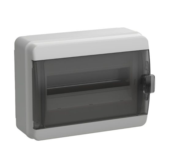 Бокс TEKFOR КМПн 12 навесной пластик черная прозрачная дверь IP65