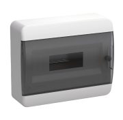 Бокс TEKFOR ЩРН-П-12 навесной пластик черная прозрачная дверь IP41