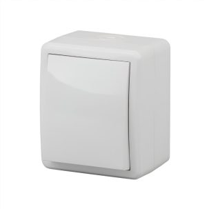 Выключатель Эра10AX-250В IP54 Эксперт белый 11-1401-01