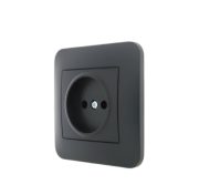 Розетка Lezard Мира черный бархат б/з