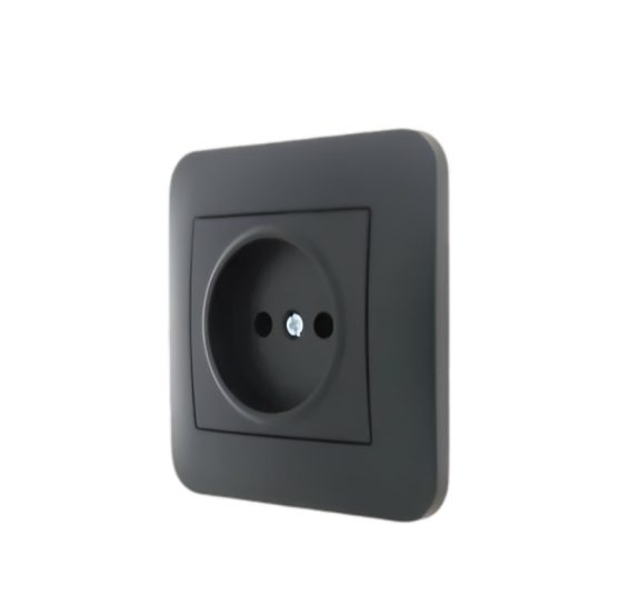 Розетка Lezard Мира черный бархат б/з