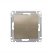ATLASDESIGN 2-клавишный ВЫКЛЮЧАТЕЛЬ, сх 5 10АХ механизм шампань