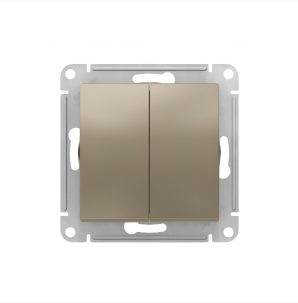 ATLASDESIGN 2-клавишный ВЫКЛЮЧАТЕЛЬ, сх 5 10АХ механизм шампань