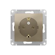 ATLASDESIGN РОЗЕТКА с заземлением 16А механизм шампань