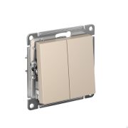 ATLASDESIGN 2-клавишный ПЕРЕКЛЮЧАТЕЛЬ 6 10АХ механизм шампань
