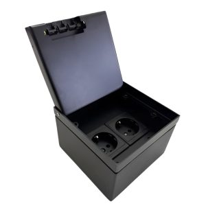 Розетка встраиваемая невидимая Diportal в пол на 2 евро разъема