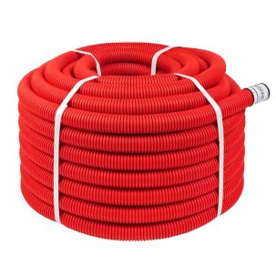 Трубка ПНД гофро двустен красная d40мм (уп.50м)