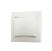 Выключатель 1кл Lezard проходной крем с/у