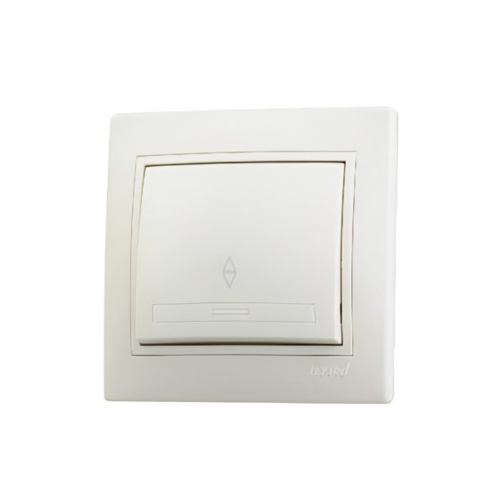 Выключатель 1кл Lezard проходной крем с/у