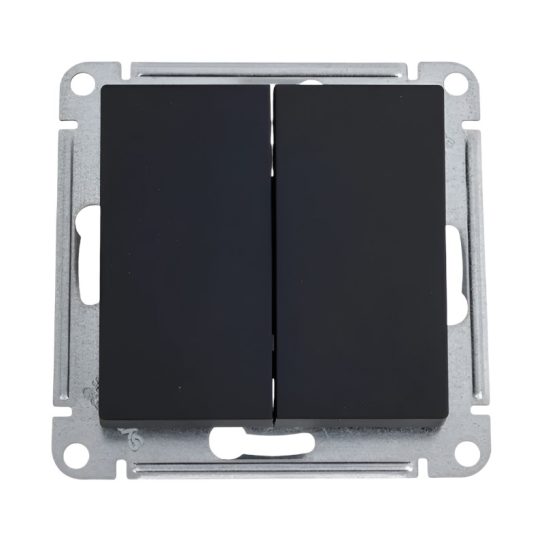 ATLASDESIGN 2-клавишный ПЕРЕКЛЮЧАТЕЛЬ перекресный 7 10АХ механизм карбон