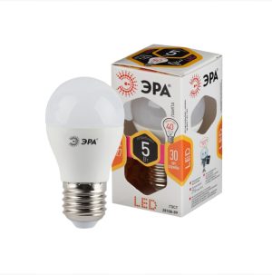Лампа светодиод ЭРА LED smd Р45-5W-827-Е27