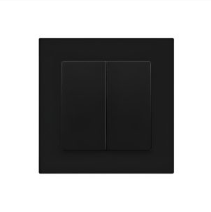 Переключатель Intro Accent двойной 10А-250В IP20 СУ антрацит 6-107-05