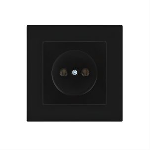 Розетка Intro Accent 2P 16А-250В IP20 СУ антрацит 6-201-05