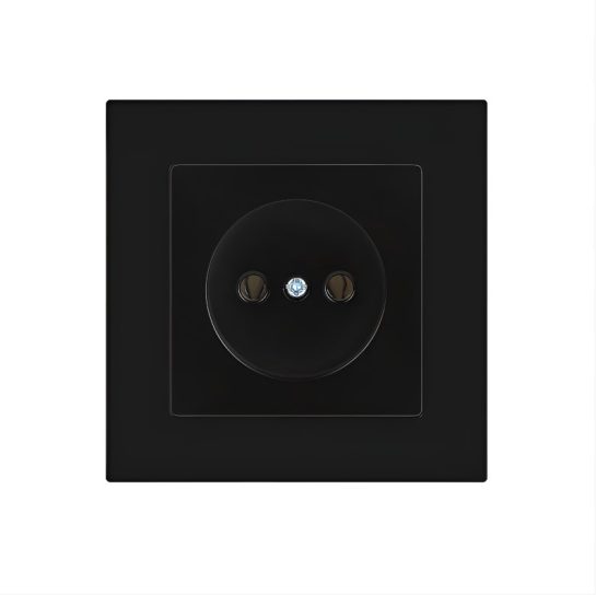 Розетка Intro Accent 2P 16А-250В IP20 СУ антрацит 6-201-05