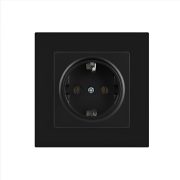 Розетка Intro Accent 2P+E Schuko 16А-250В IP20 СУ антрацит 6-202-05