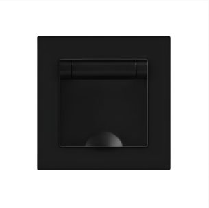 Розетка Intro Accent 2P+E Schuko с крышкой 16А-250В IP20 СУ антрацит 6-203-05