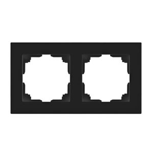 Рамка для розеток и выключателей Intro Accent на 2 поста СУ антрацит 6-502-05