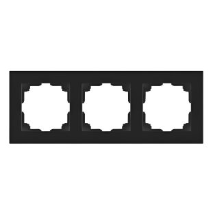 Рамка для розеток и выключателей Intro Accent на 3 поста СУ антрацит 6-503-05