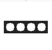 Рамка для розеток и выключателей Intro Accent на 4 поста СУ антрацит 6-504-05