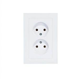 ATLASDESIGN РОЗЕТКА 2ая без заземлением 16А механизм Белая