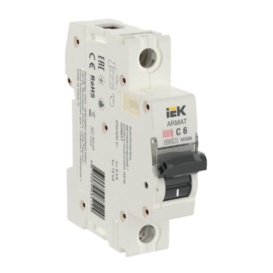 Автоматический выключатель М06N 1P 6A 6кА ARMAT IEK (AR-M06N-1-C006)