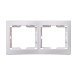 Рамка РГ-2-КБ 2-мест гориз белая КВАРТА ИЭК