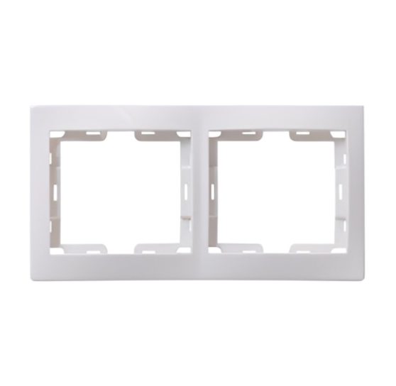 Рамка РГ-2-КБ 2-мест гориз белая КВАРТА ИЭК
