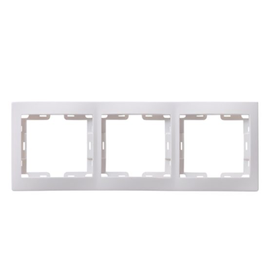 Рамка РГ-3-КБ 3-мест гориз белая КВАРТА ИЭК