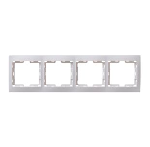 Рамка РГ-4-КБ 4-мест гориз белая КВАРТА ИЭК