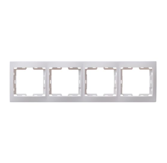 Рамка РГ-4-КБ 4-мест гориз белая КВАРТА ИЭК
