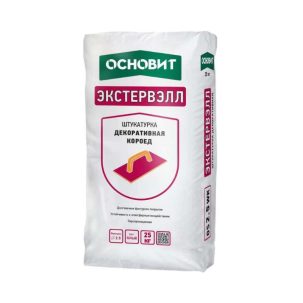 Основит Штукатурка ЭКСТЕРВЭЛЛ OS-2.5 WK короед белый 25 кг (42 меш) УЦЕНКА