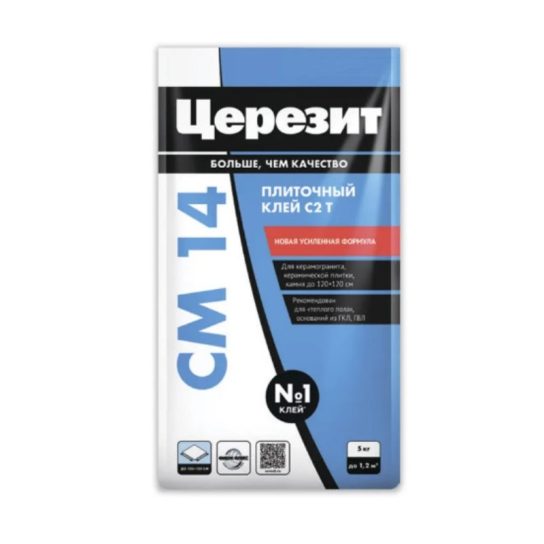 Клей СМ 14/5 Экстра 5кг для плитки Церезит (48меш)