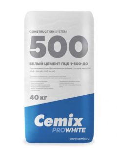 Цемент Белый Cemix М-500 - Д0 40 кг (35 меш)
