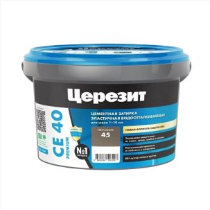 Затирка СЕ 40/2 эл.вод. против-гриб. 45 песчаник 2 кг Церезит