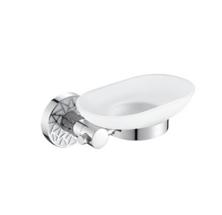 Мыльница GFmark стеклянная с БЕЛОЙ МОЗАИКОЙ 3207 Н/З УЦЕНКА