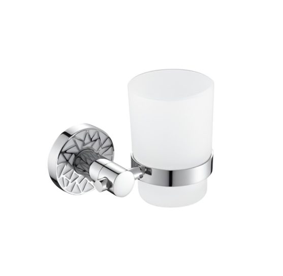 Стакан GFmark стеклянный с креплением к стене с БЕЛОЙ МОЗАИКОЙ 3206 Н/З УЦЕНКА