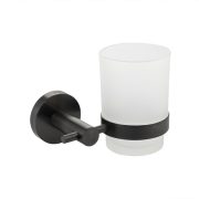 Стакан Gfmark стеклянный с креплением к стене ГРАФИТ 78005,,,