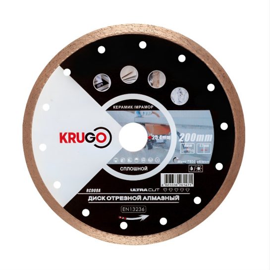 Диск алм 200х1.7x25.4/22.2х8мм KRUGO RCD08A